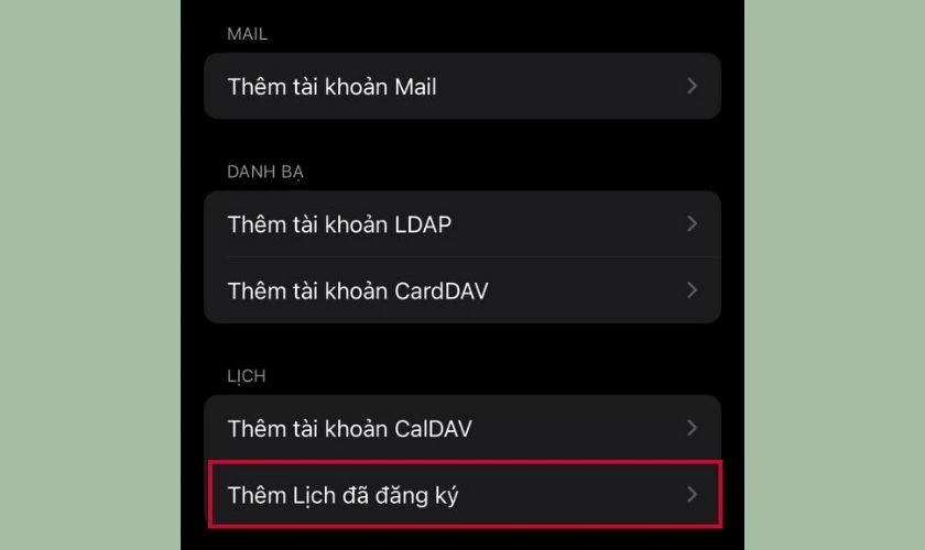 Cách cài lịch âm trên iPhone bằng link Lịch âm